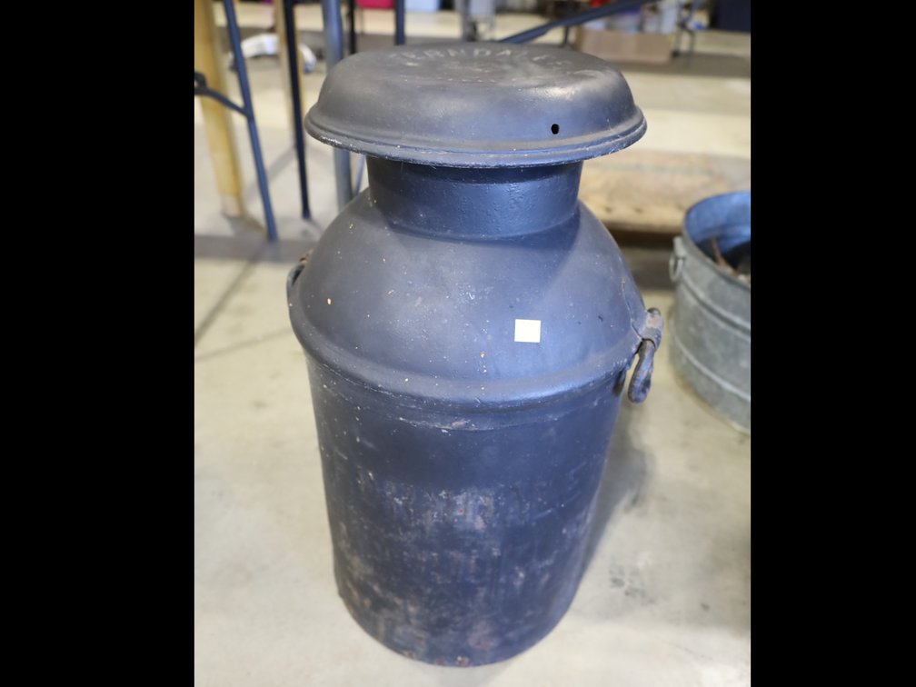Painted Ferndale Farms dairy milk can