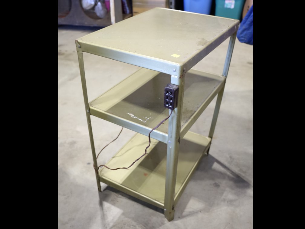 Metal kitchen stand with 2 shelves