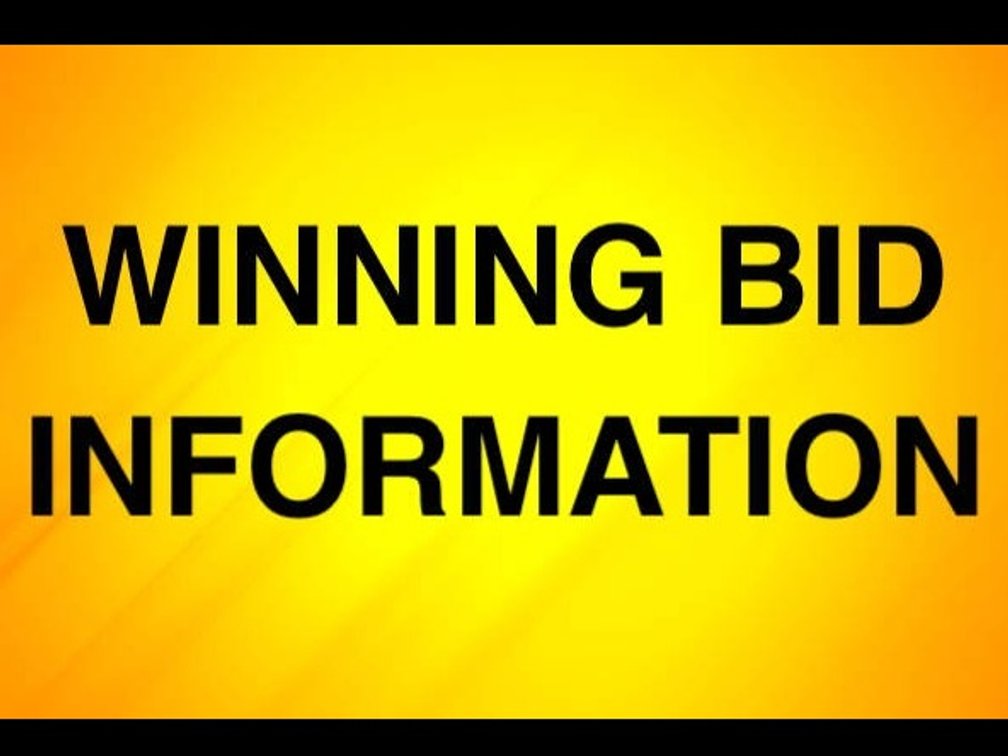 Winning bid information