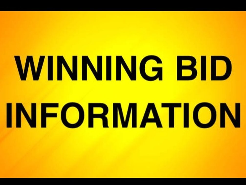 Winning bid Information
