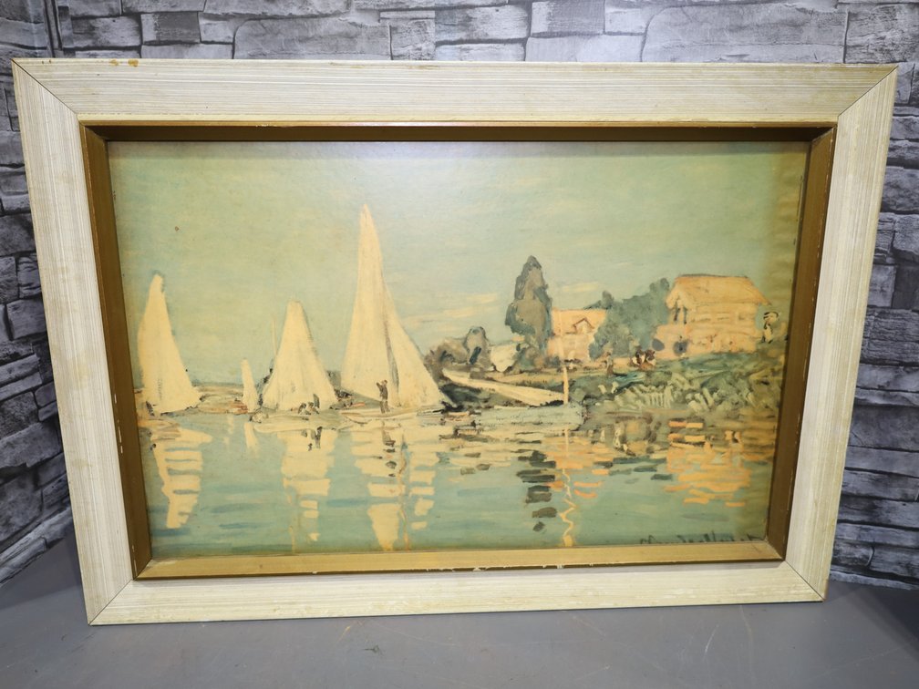 Framed painting by C. Neidlinger, "Boats  at Argenteuill" by Monet and more scenic prints