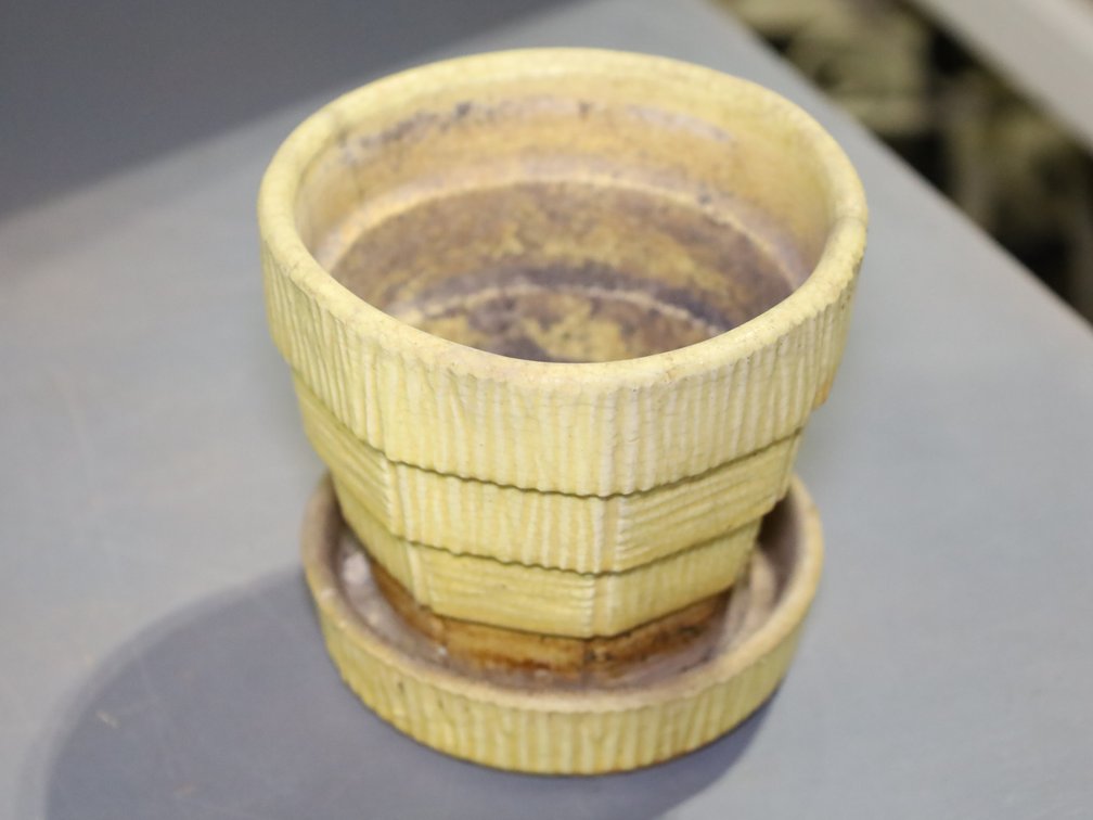 3 vintage ceramic planters and more
