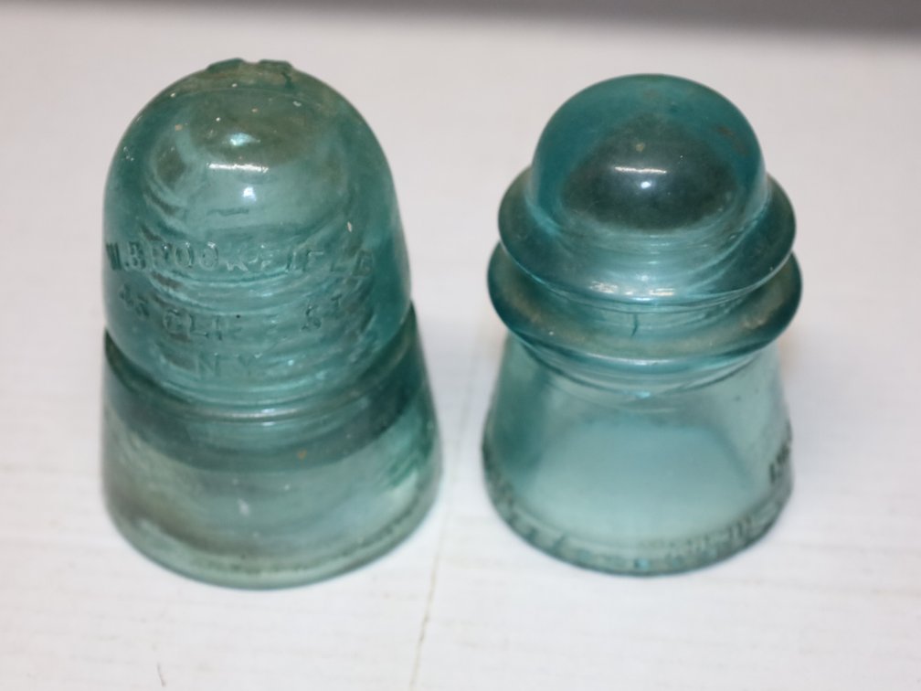 Vintage glass insulators - see description