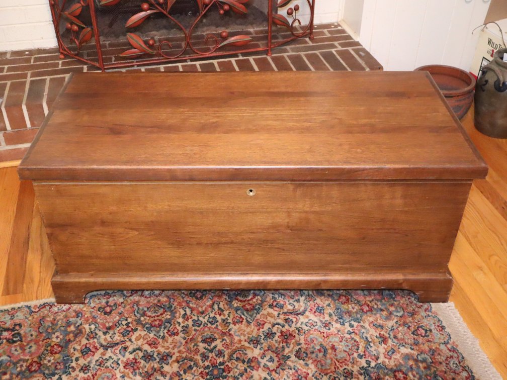 Wooden blanket chest