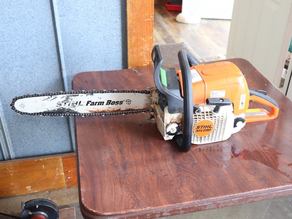 STIHL Farm Boss chainsaw in case