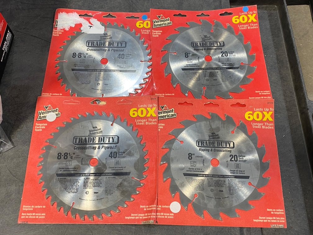 {each} Vermont American 8" Tungsten Carbide Cutting Blade