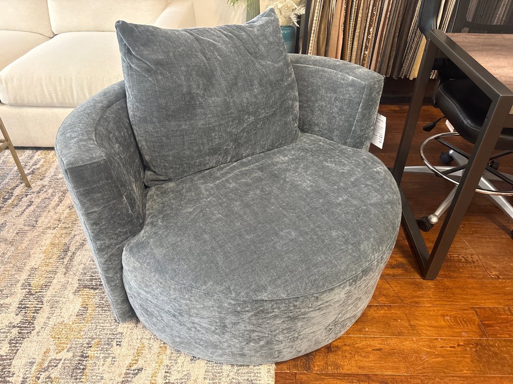 Rowe “Leander” Cloth Swivel Chair