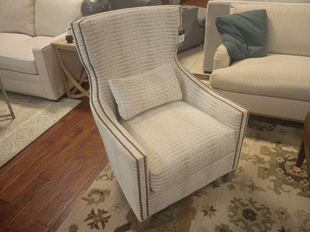 Wesley Hall “Tribeca” Cloth Nail Head Chair