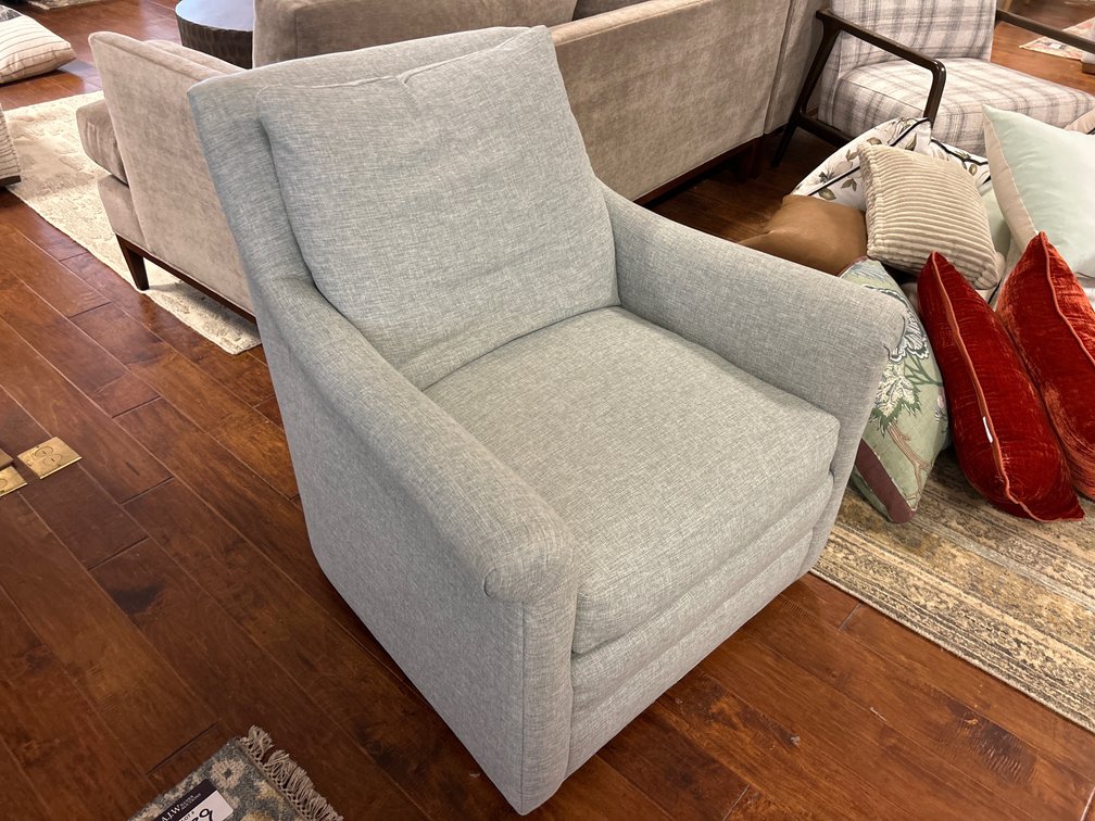 Rowe “Penelope” Upholstered Swivel Chair
