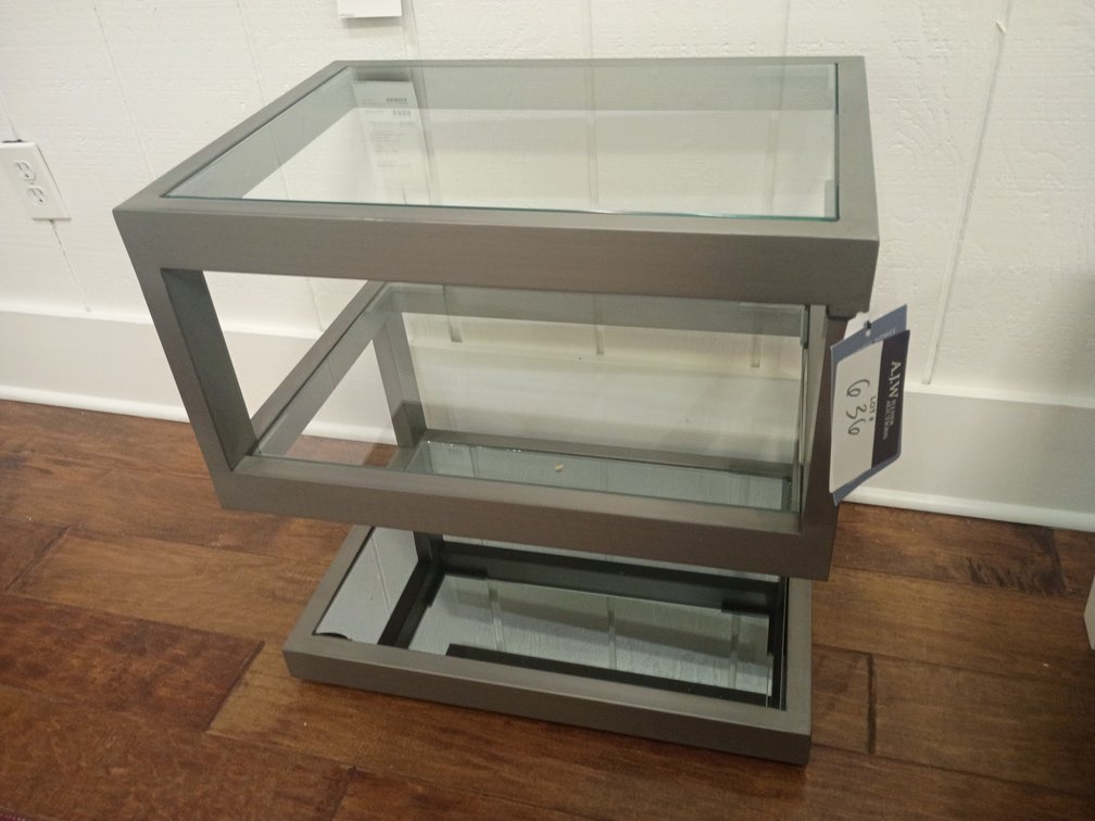 Main Street Glass Top Accent Table