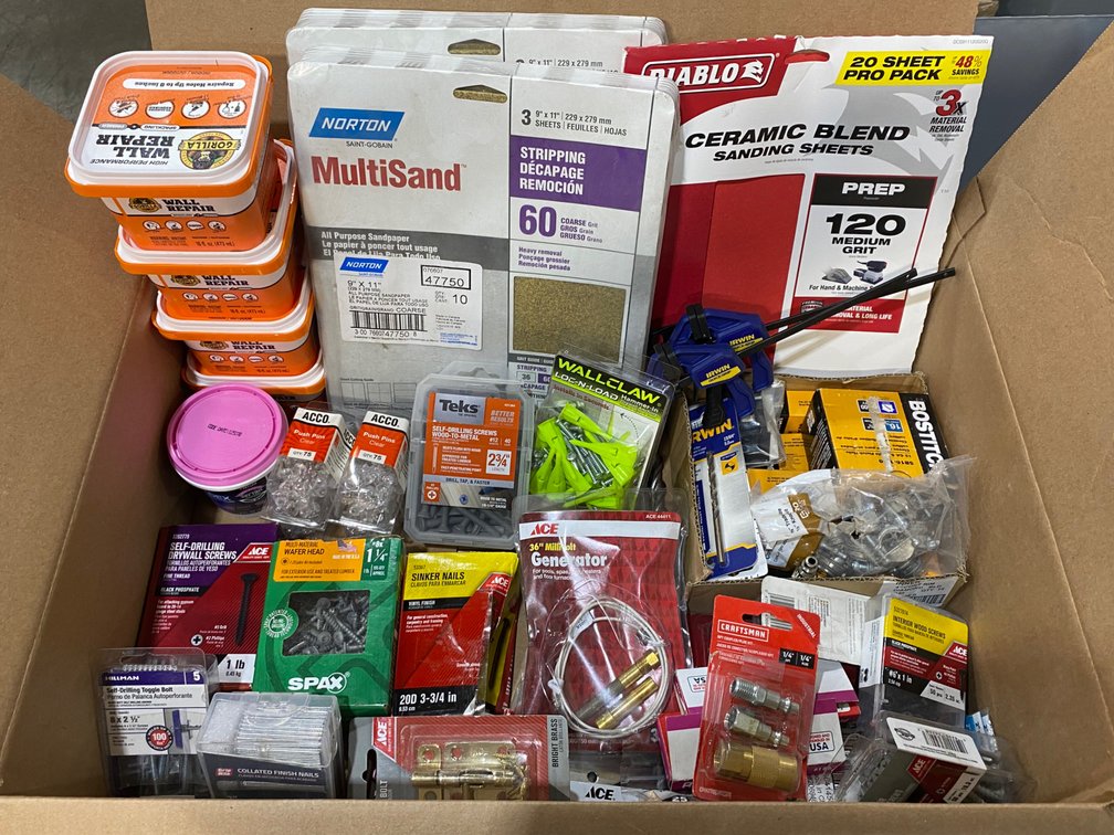 A Group of Ass't Industrial Supplies & Hardware