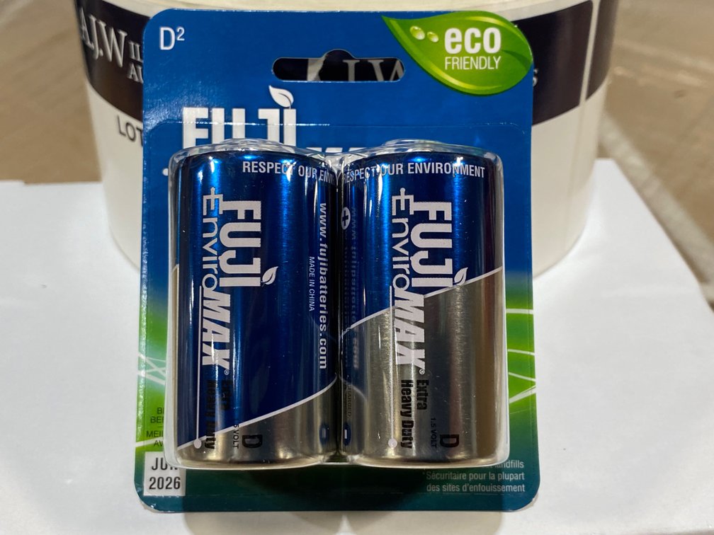 {case} Fuji Enviro-Max Extra Heavy-Duty D-2 Battery, 2-Pack