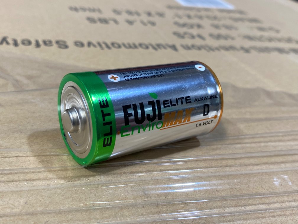 {case} Fuji Enviro-Max Elite Alkaline D Battery, Best By Date 12/27