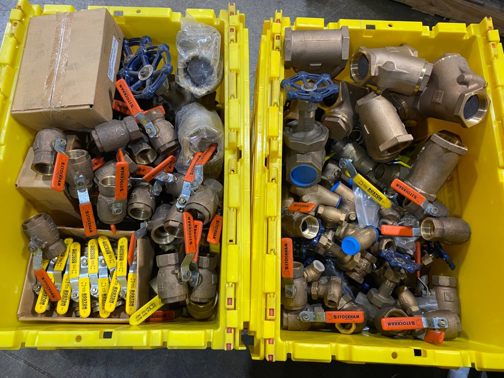 A Group of Ass't Brass Valves