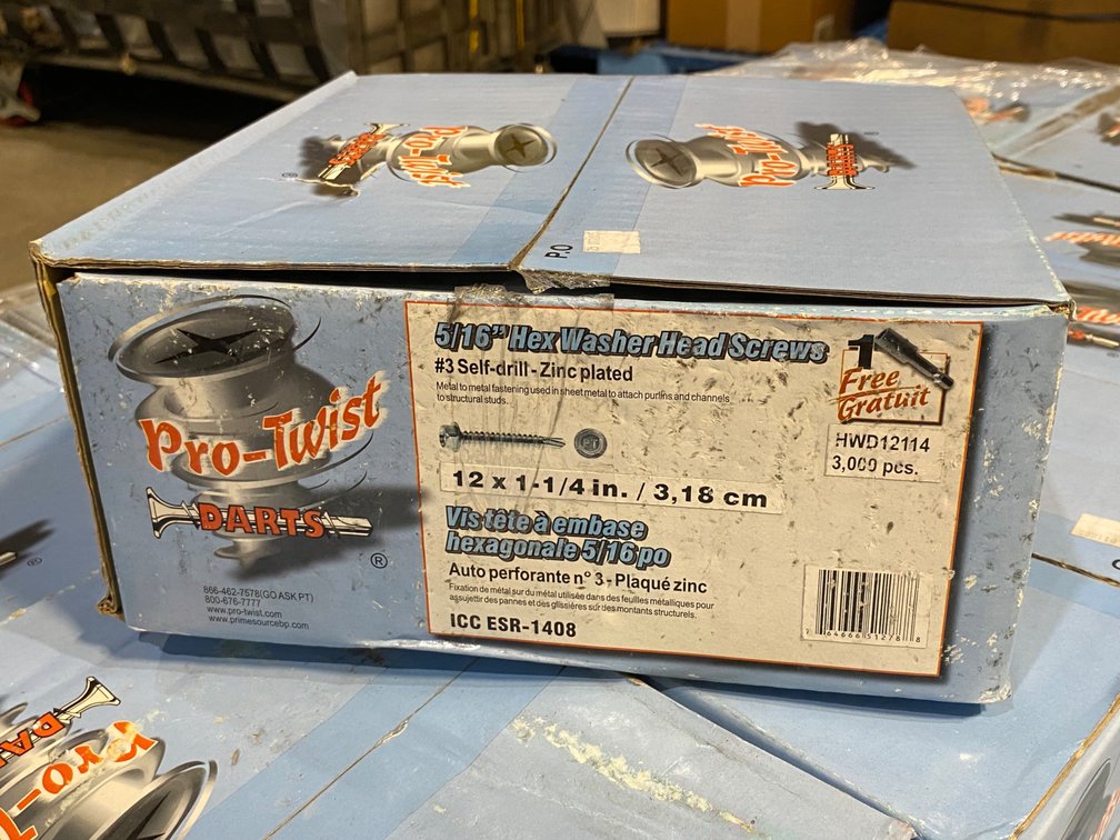 {case} Pro-Twist 5/16" Hex Washer Head Screw (3,000 Per Case)