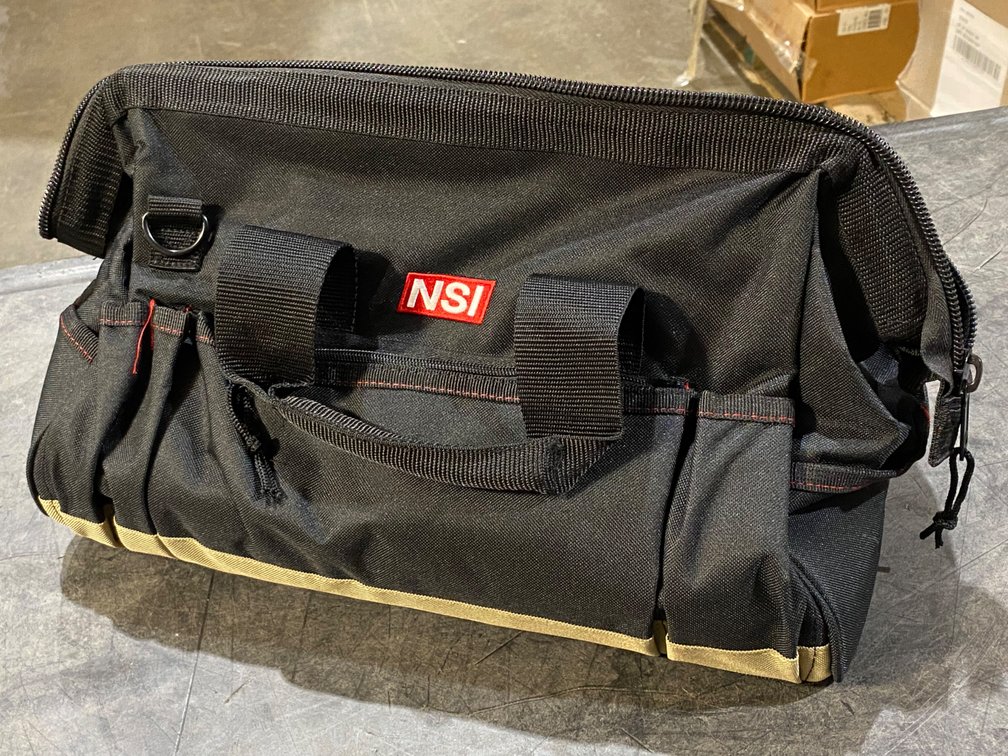 {each} NSI 23-Pocket Wide Top Zippered Tool Bag w/ Organizer Tray
