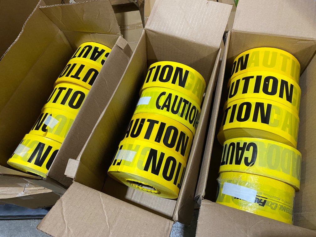A Group of Ass't "Caution" Tape Rolls