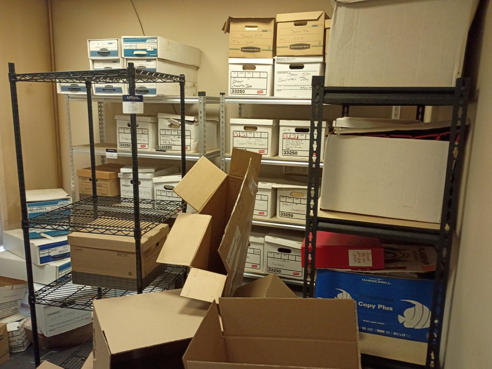 A Group of (5) Ass't Steel Shelving Units