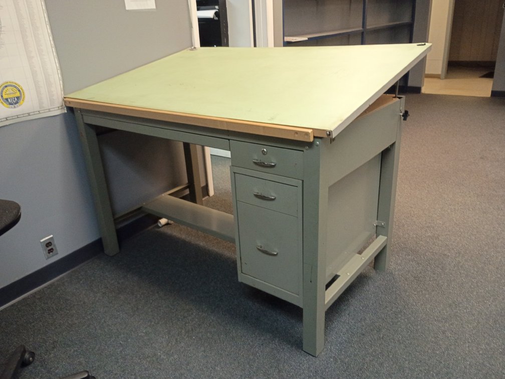 Stacor 4-Drawer Metal Drafting Table