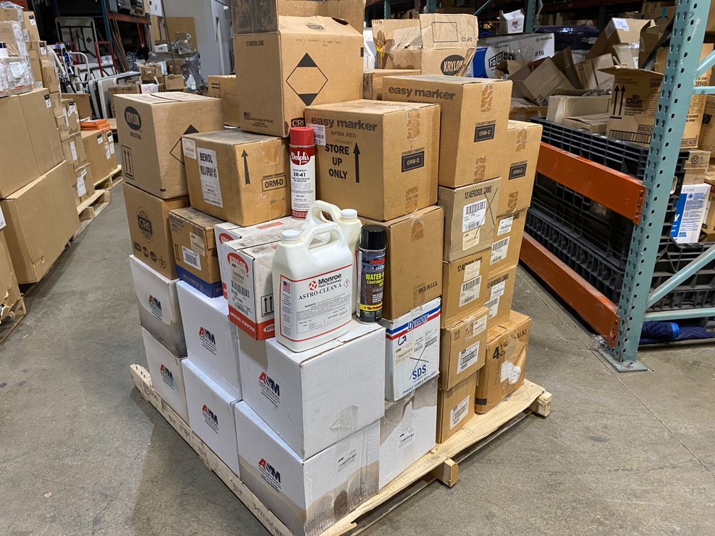 A Group of Ass't Industrial Chemicals/Marking Paint