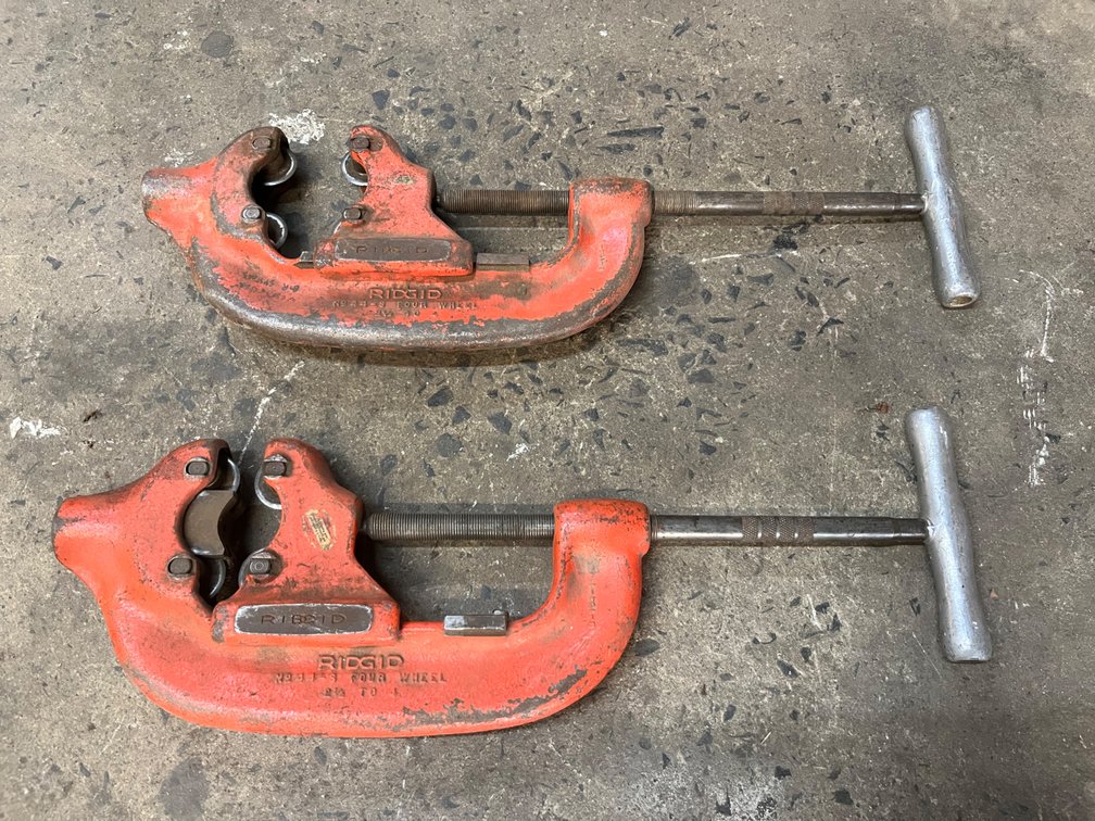 {each} Ridgid No. 44-S Four Wheel Pipe Cutters