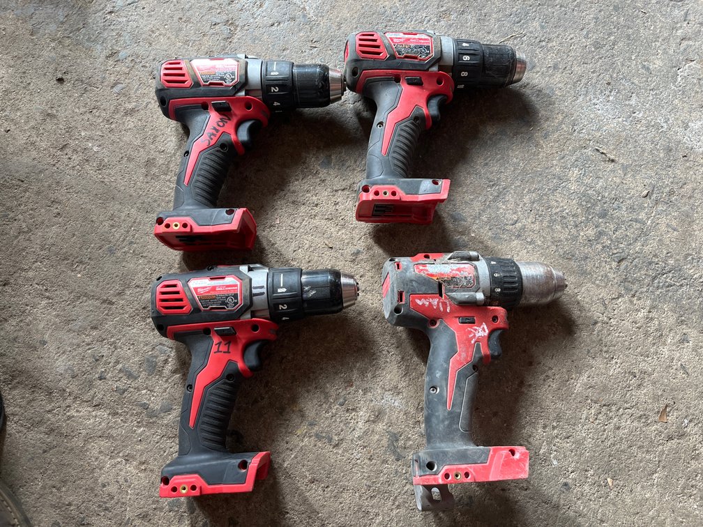 {each} Milwaukee 20V Cordless 1/2" VSR Drills