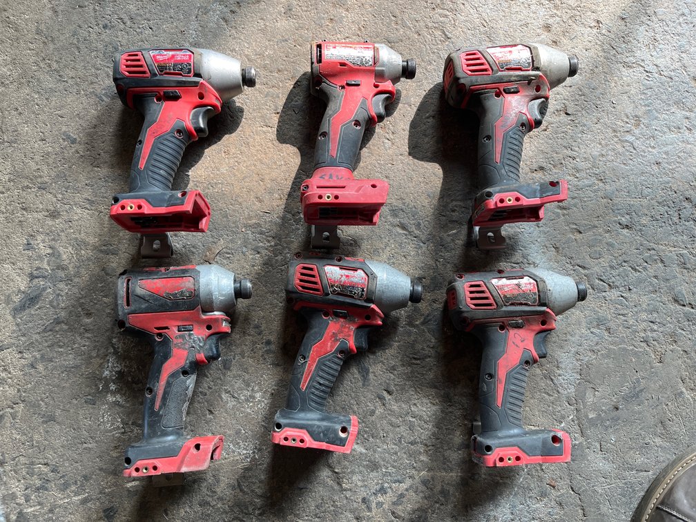 {each} Ass't Milwaukee 18V Cordless 1/4" Impact Drivers