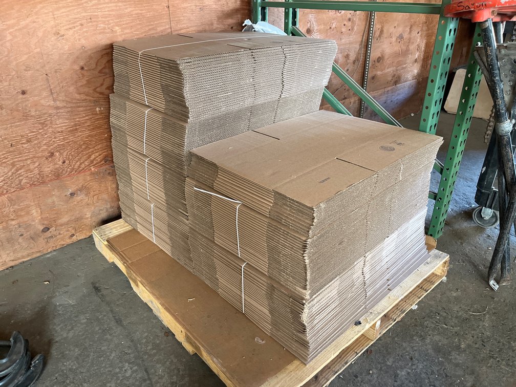 A Group of ULINE 18" x 12" x 10" Corrugated Cardboard Boxes