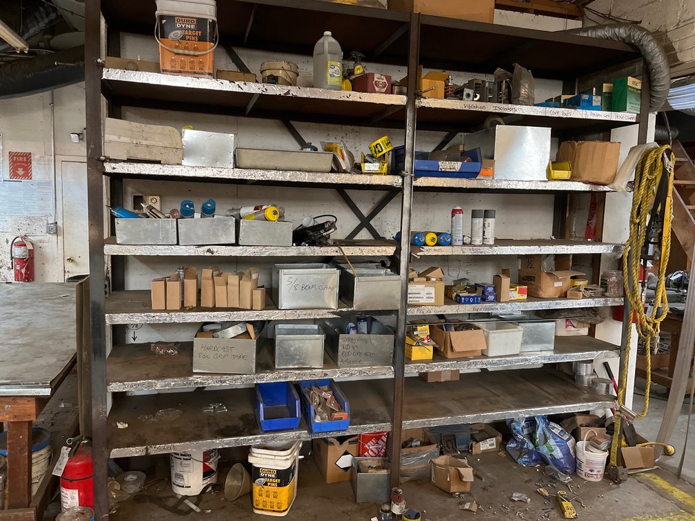 A Group of Ass't Contents on Shelving Unit