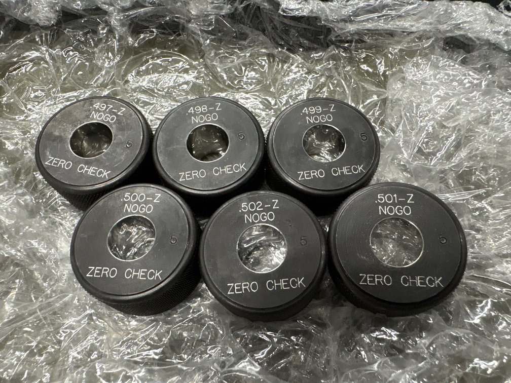 Zero Check Class Z NoGo Ring Gauges, 0.497-0.502