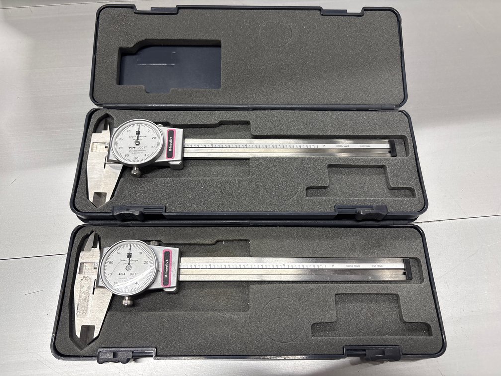 {each} Tesa Brown & Sharpe 599-579-4 Universal Analog Dial Caliper