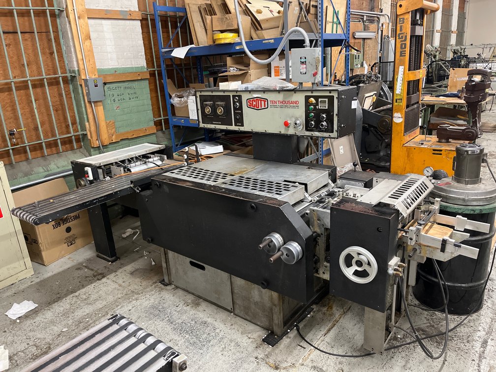 Scott Ten Thousand Automatic Plastic Index Tab Machine
