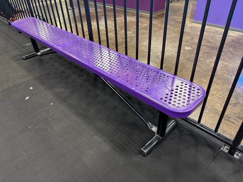 {each} 8ft Poly Coated Metal Bench