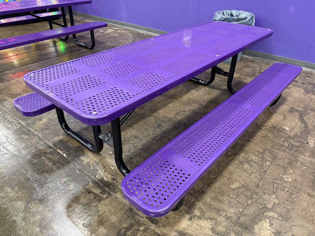 {each} 8ft Poly Coated Picnic Bench