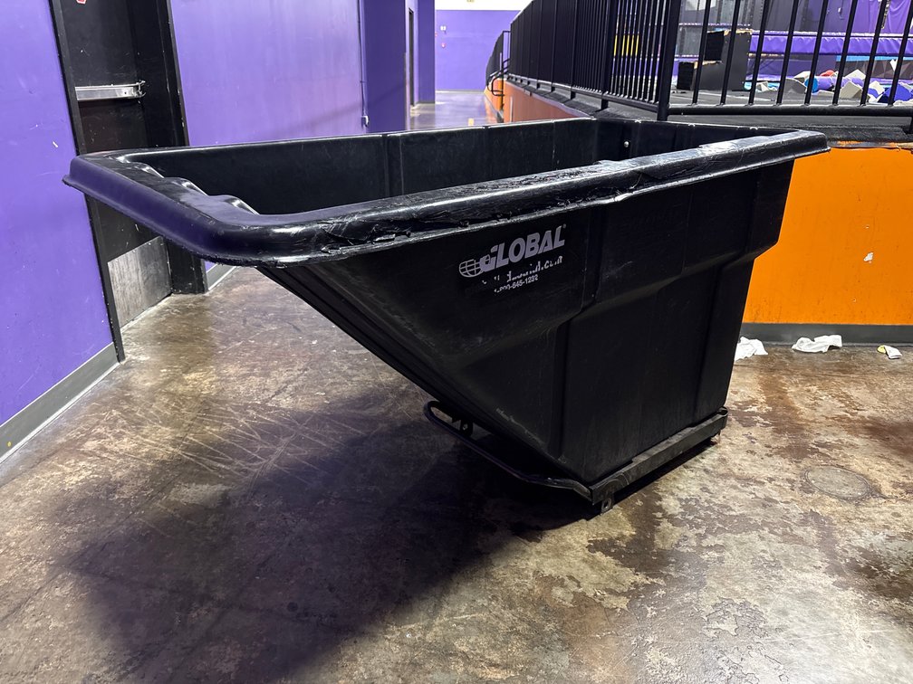 Global 1 Cu. Yd. Poly Dump Hopper On Casters