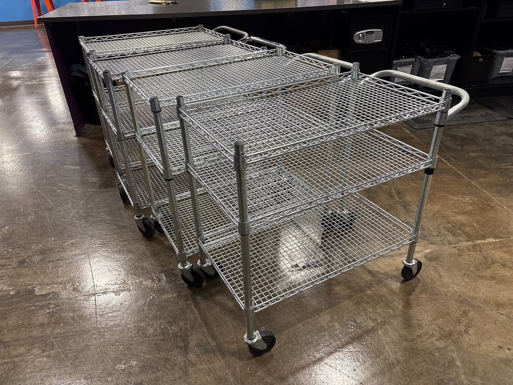 {each} 3-Tier Wire Push Cart