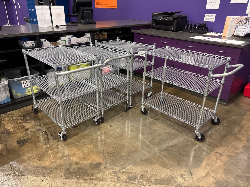 {each} 3-Tier Wire Push Cart