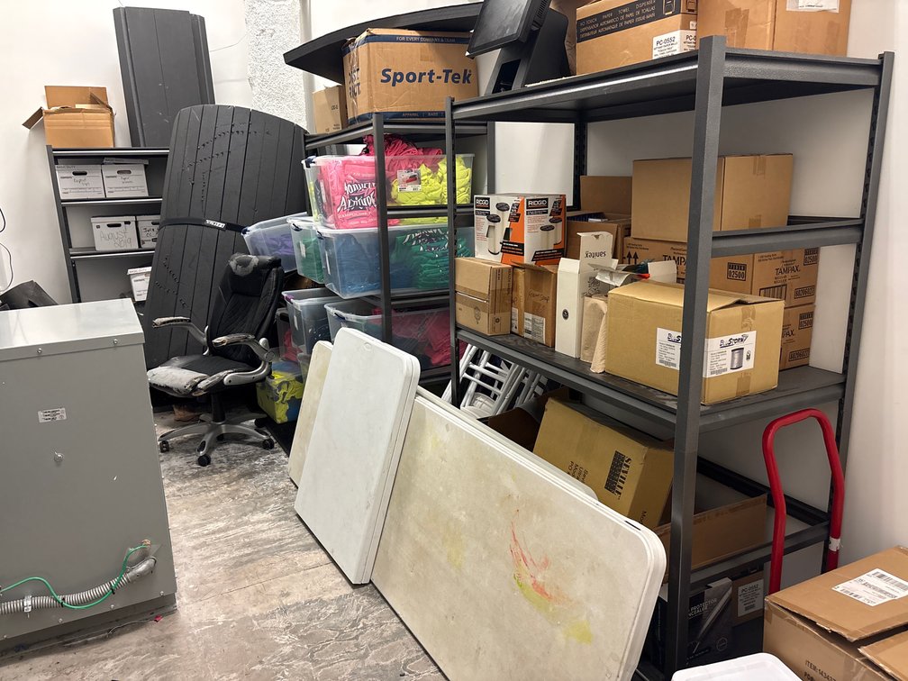 Contents of Maintenance Room (NO BUILT-INS)