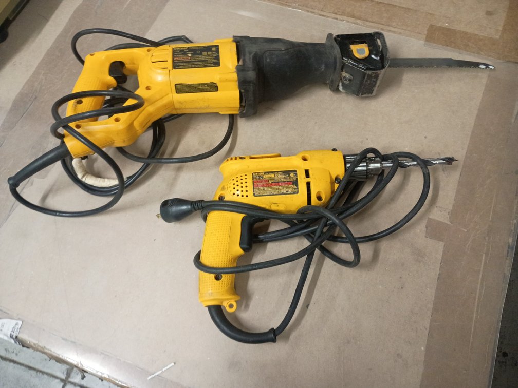 A Group of (2) Ass't DeWalt Corded Tools
