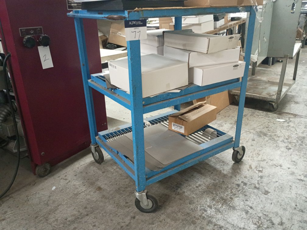 SMC 3-Tier Steel Rolling Push Cart