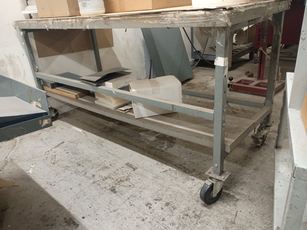 6ft 2-Tier Steel Rolling Work Bench