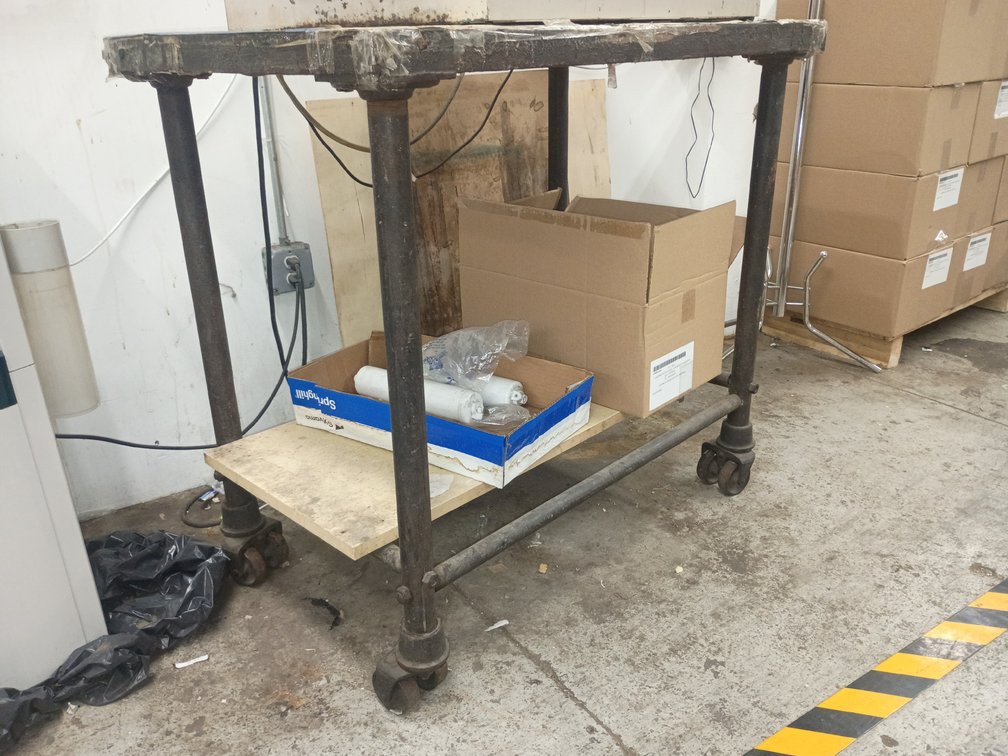A Group of (4) Ass't 2-Tier Rolling Tables and Carts