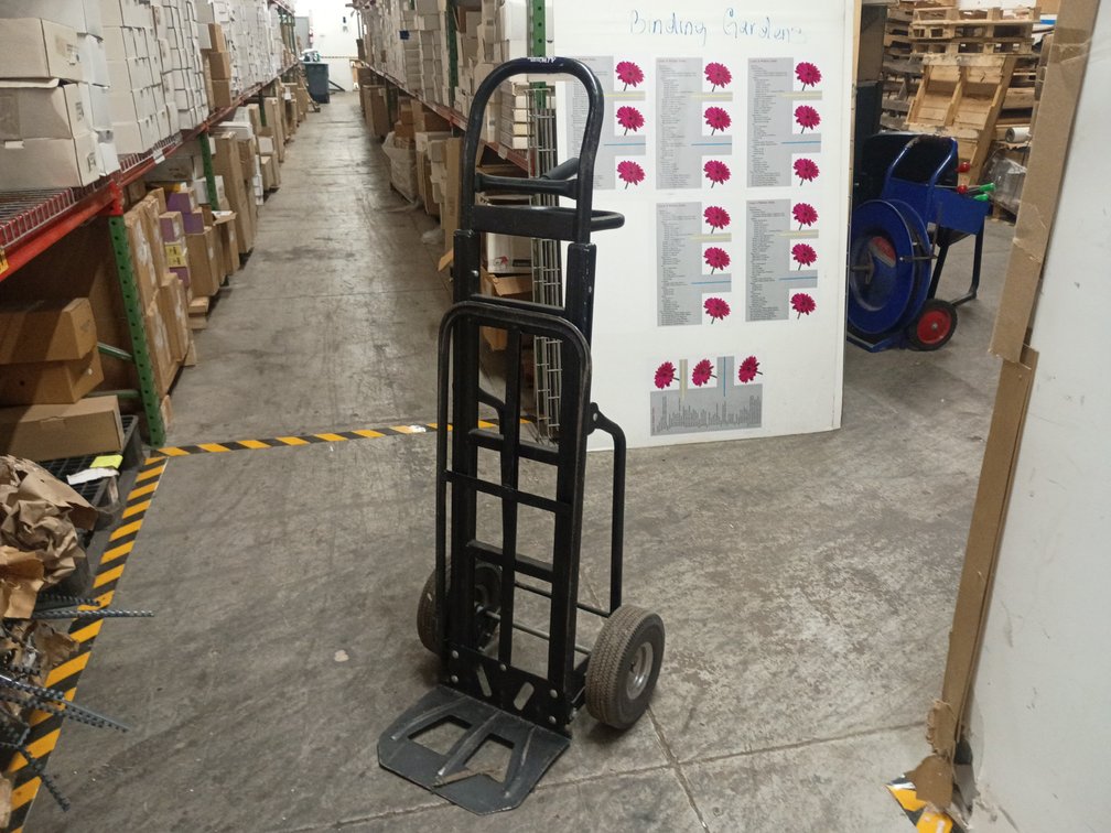 Harper Solid Wheel Hand Truck w/ Drop Down Tongue