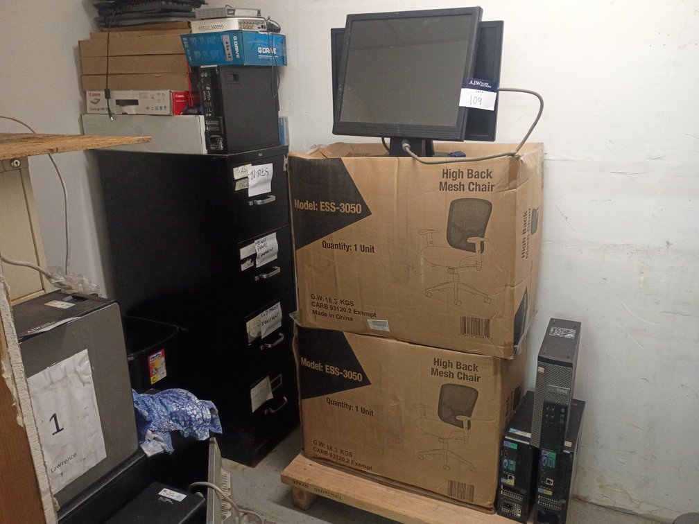 A Group of Computers and Electronic Components