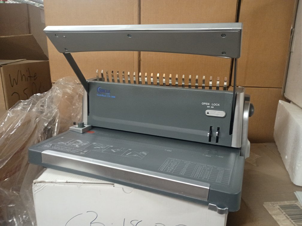 {each} SircleBind Plastic Comb Binding Machine (New/Open Box)