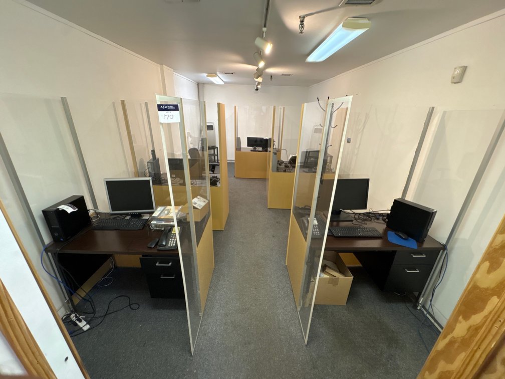 {each} Metal Frame Wood Top Workstation w/ Partitions