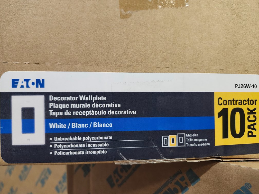 {case} Eaton 1-Gang Decorator Wallplate, 10-Pack