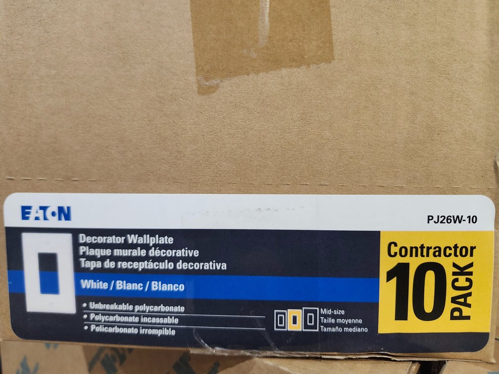 {case} Eaton 1-Gang Decorator Wallplate, 10-Pack