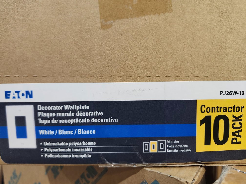 {case} Eaton 1-Gang Decorator Wallplate, 10-Pack