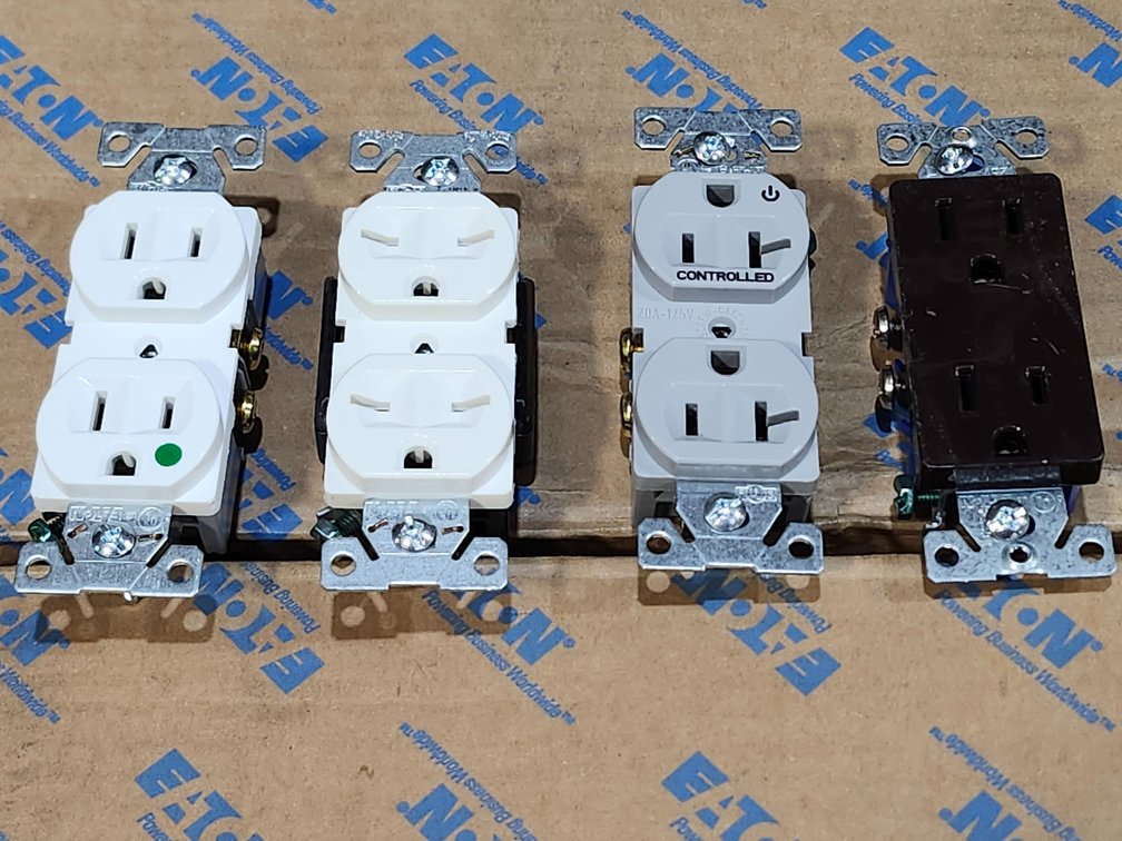 A Group of Eaton Duplex Receptacles